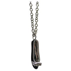 Salvatore Ferragamo Ballet Pump Pendant Necklace - Sterling Silver
