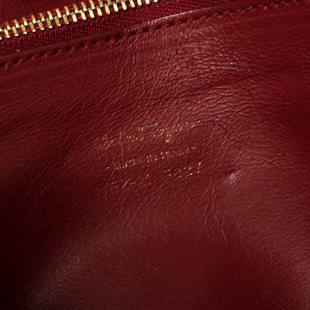 Salvatore Ferragamo Beige Leather Mara Satchel For Sale 3