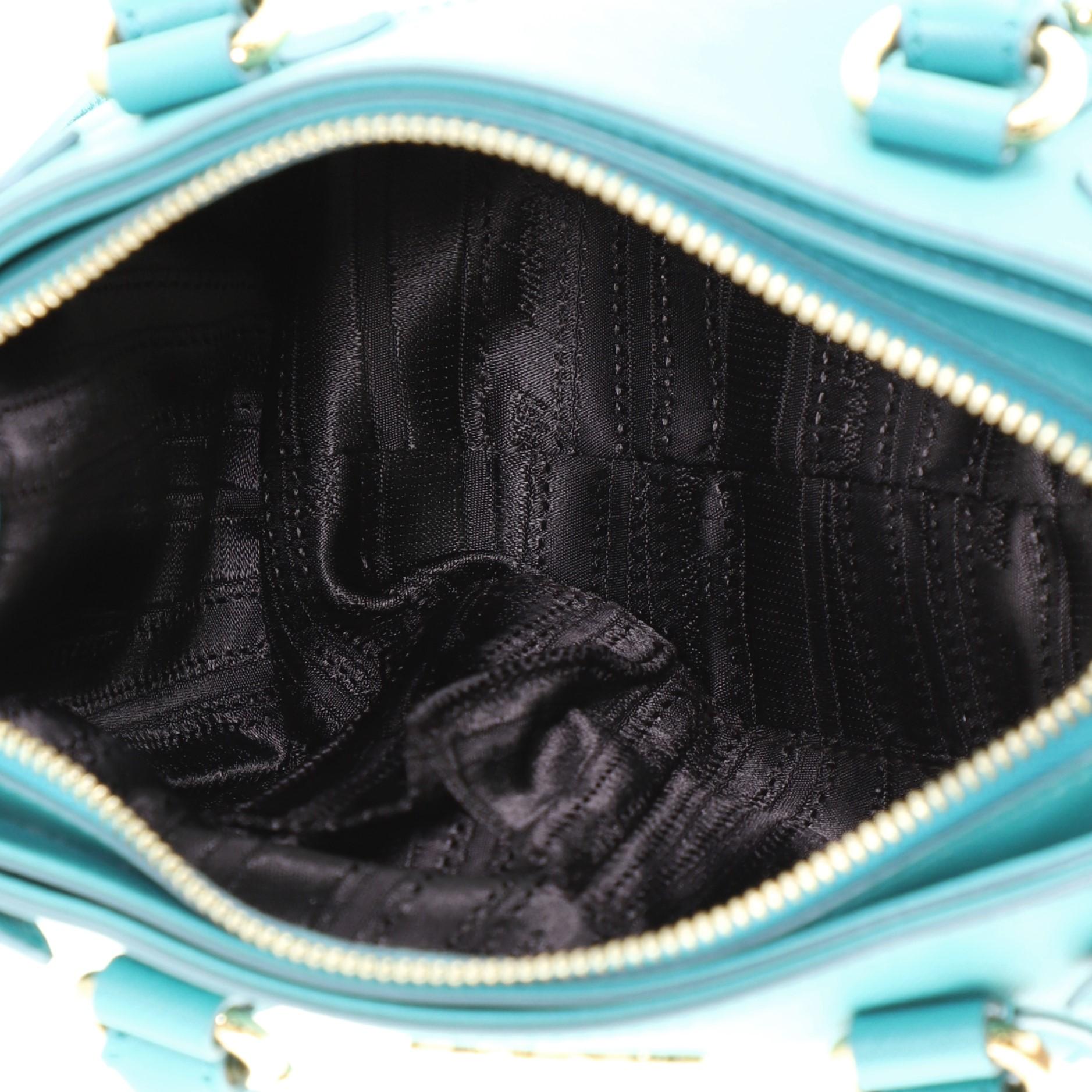 Blue Salvatore Ferragamo Beky Handbag Saffiano Leather Small