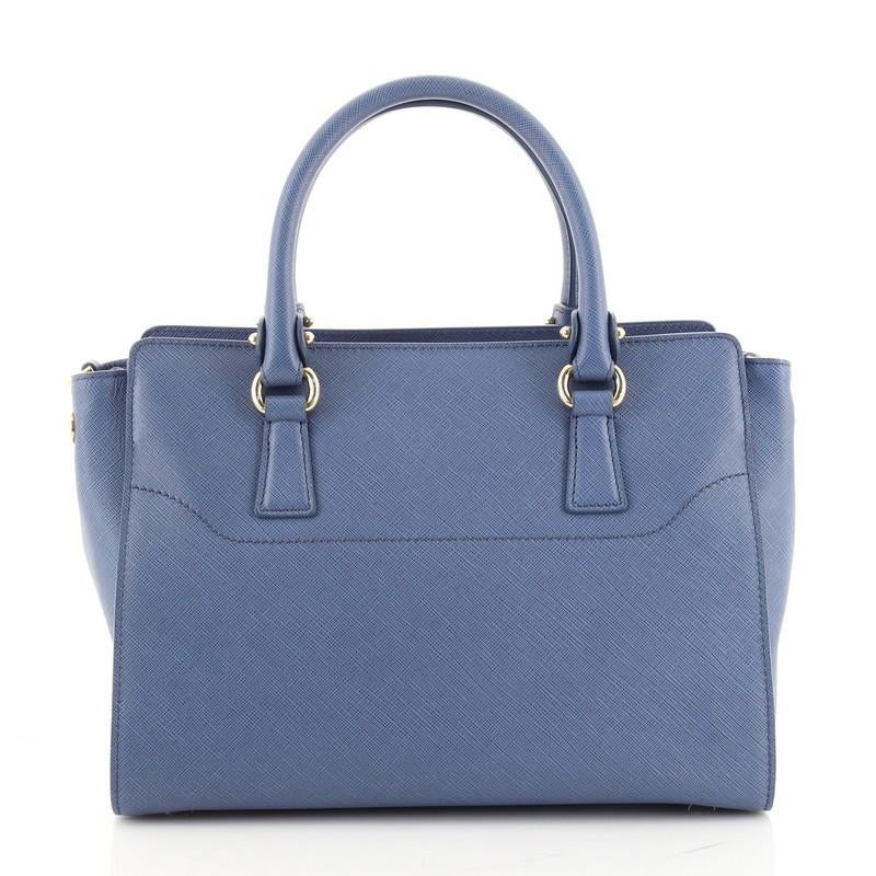 Gray Salvatore Ferragamo Beky Tote Saffiano Leather Small