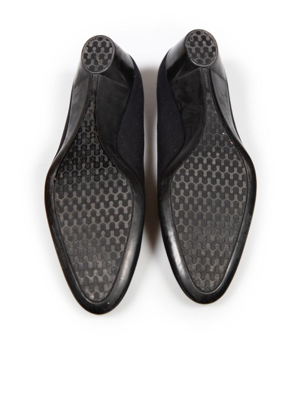 Women's Salvatore Ferragamo Black Balmy Wedge Heel Size US 7.5 For Sale