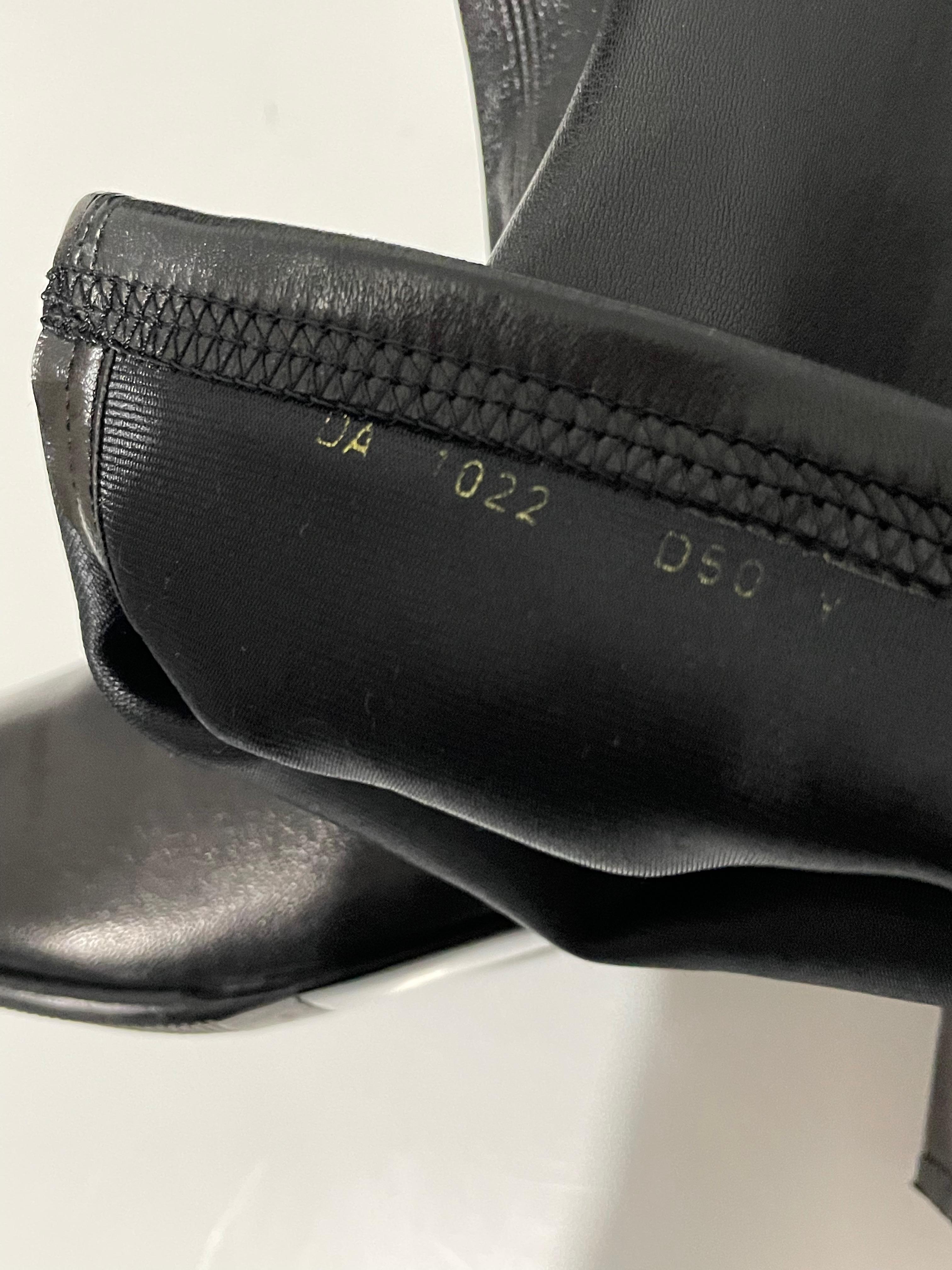Salvatore Ferragamo Black Boots Leather Stretch Calf Vintage  8