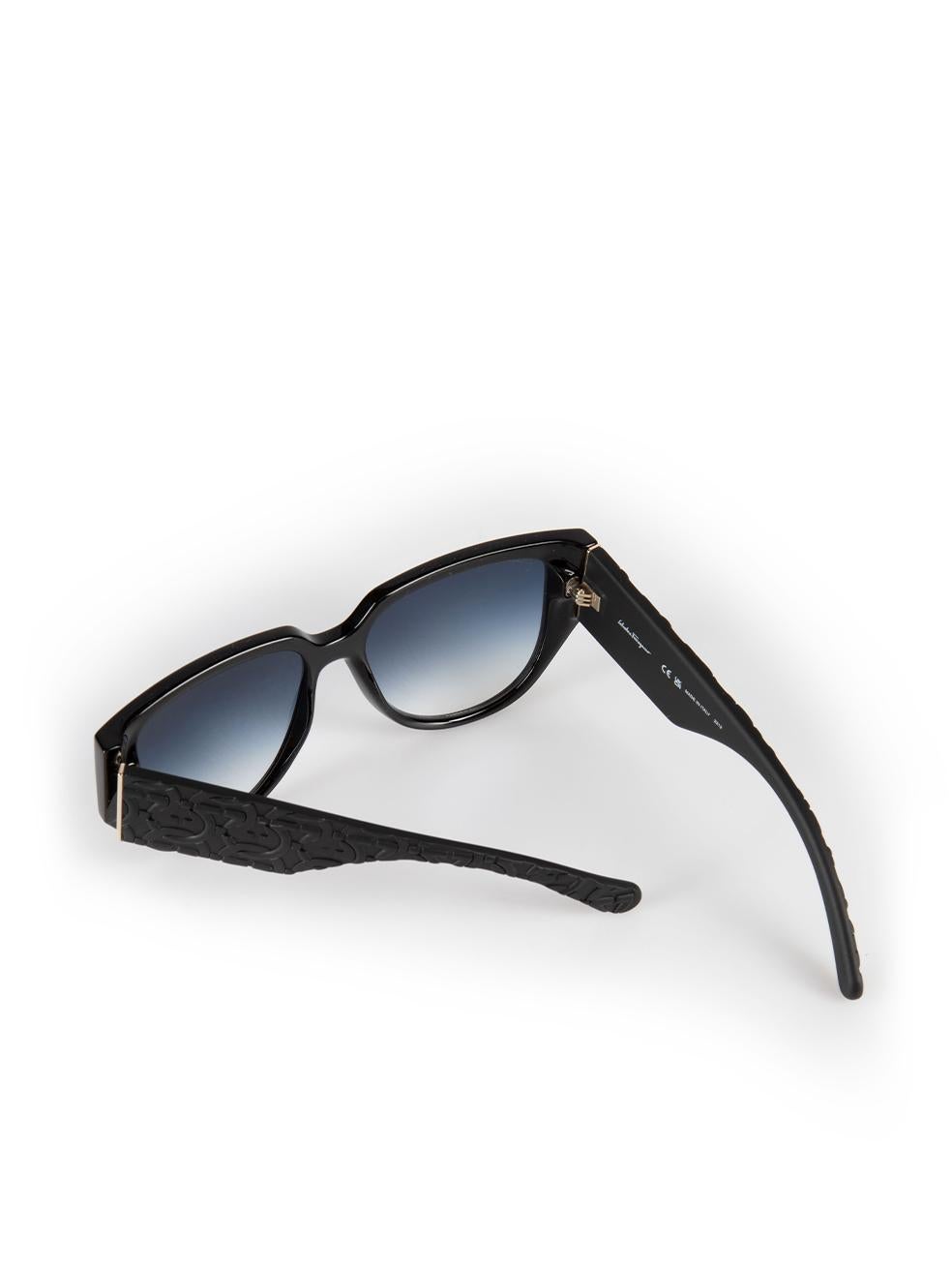 Salvatore Ferragamo Black Browline Sunglasses For Sale 2
