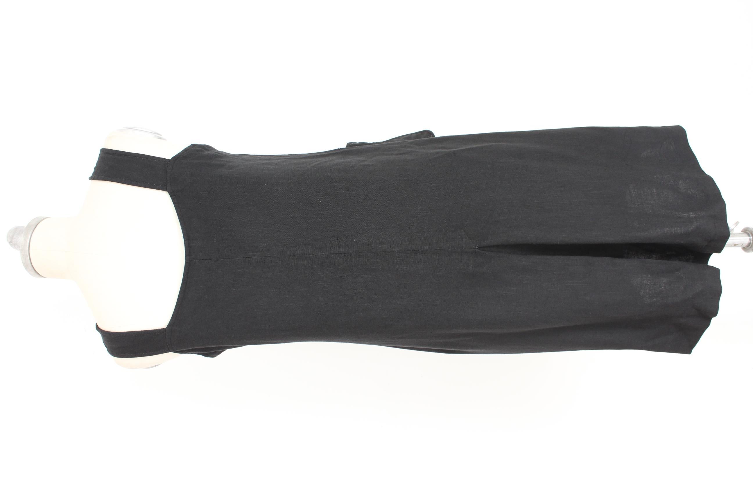 Salvatore Ferragamo Black Cocktail Suit Dress 1990s For Sale 3