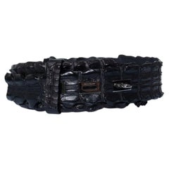 Salvatore Ferragamo, black crocodile waist belt