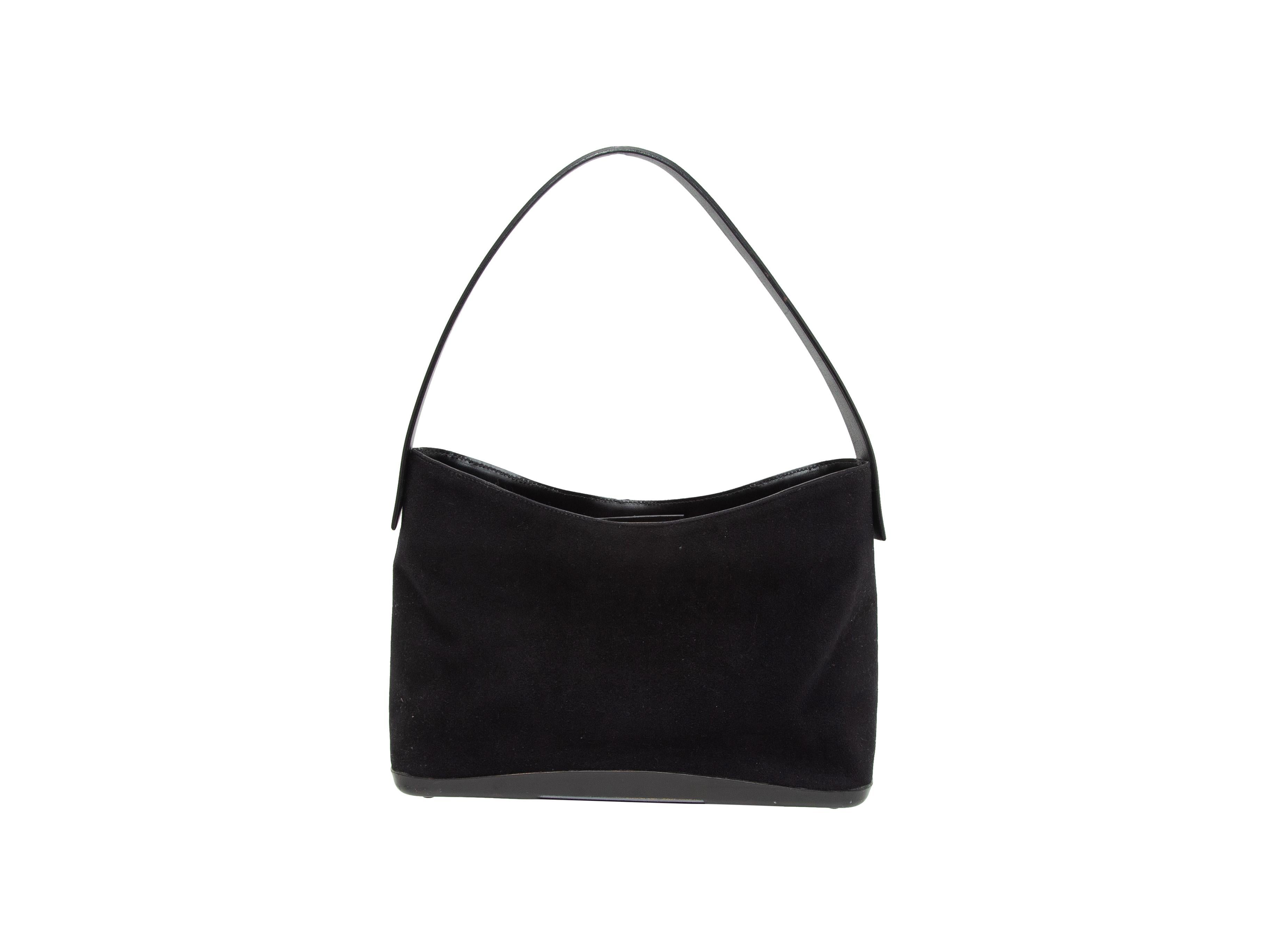 Women's Salvatore Ferragamo Black Felt & Leather Handbag