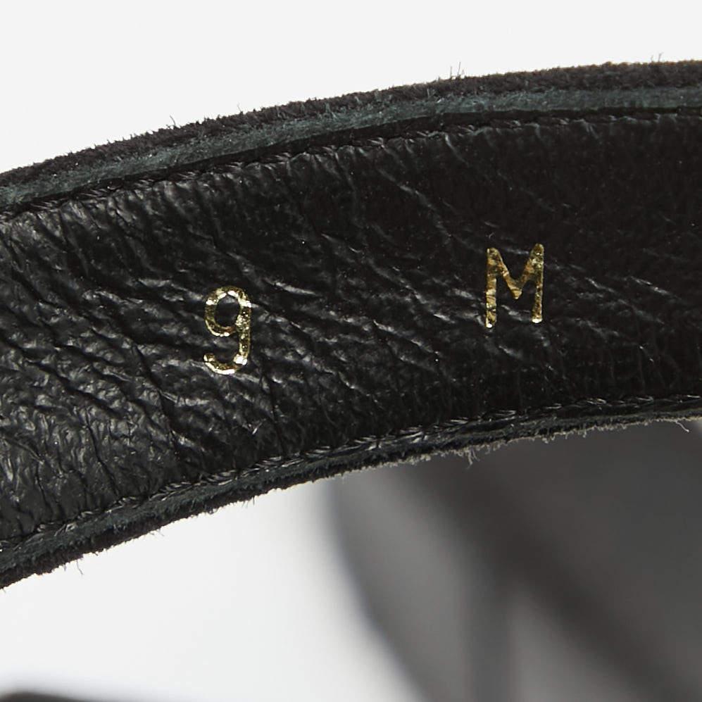 Salvatore Ferragamo Plataforma Lexus de ante, serpiente de agua y cuero negro/oro en venta 3