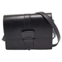 Salvatore Ferragamo Black Leather Altea Box Crossbody Bag