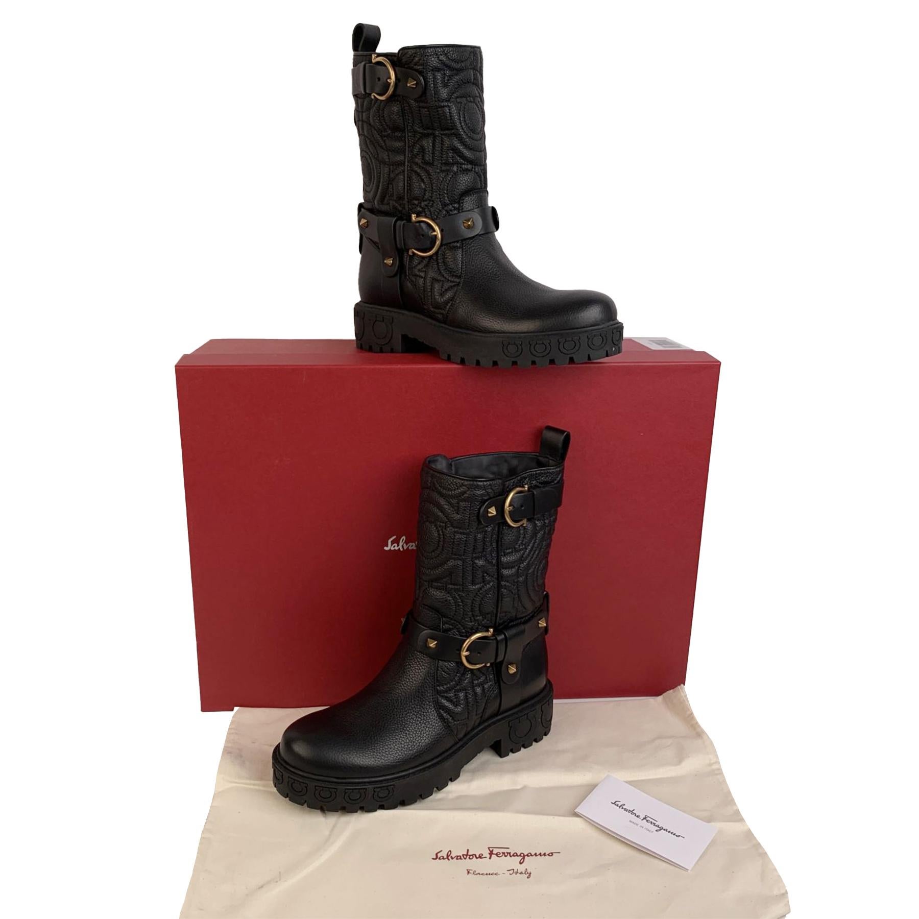 salvatore ferragamo biker boots