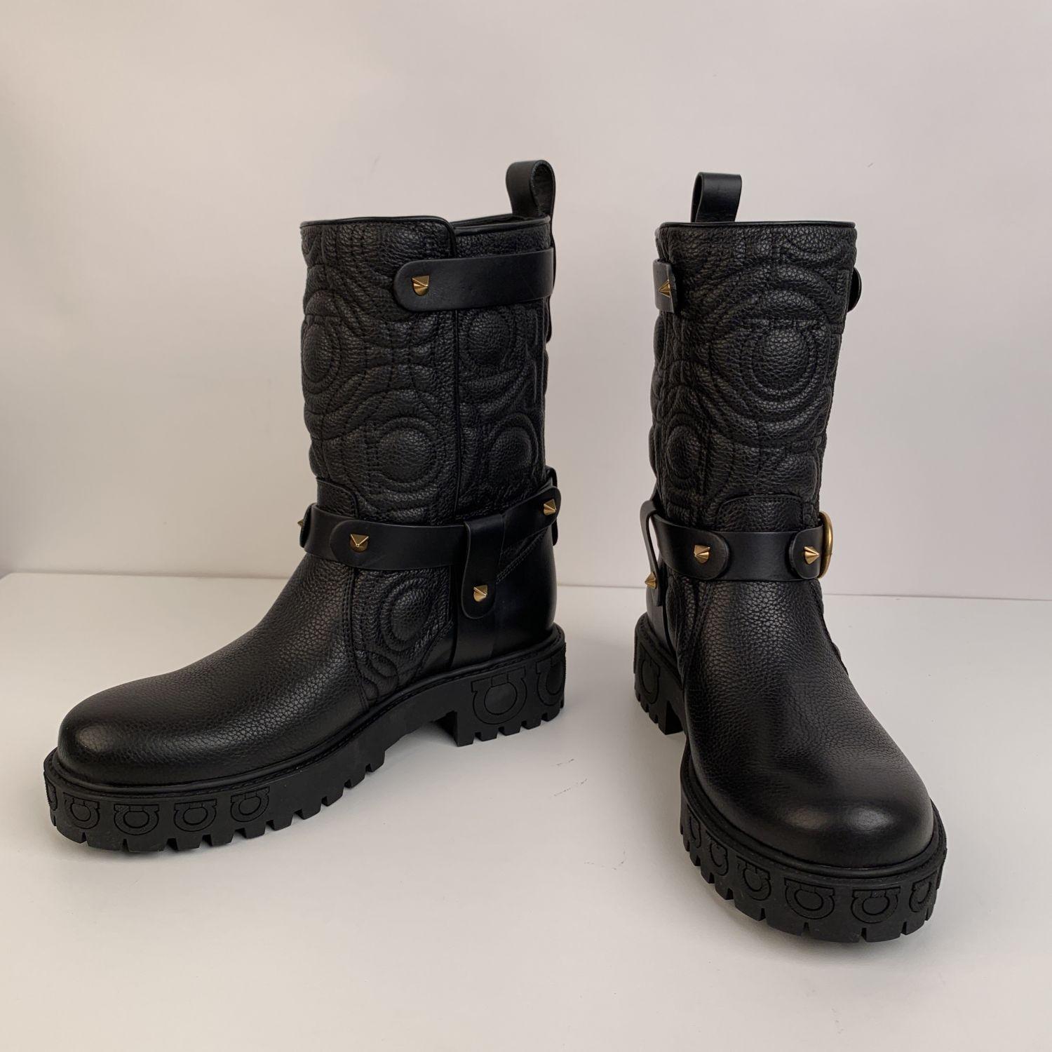 salvatore ferragamo biker boots