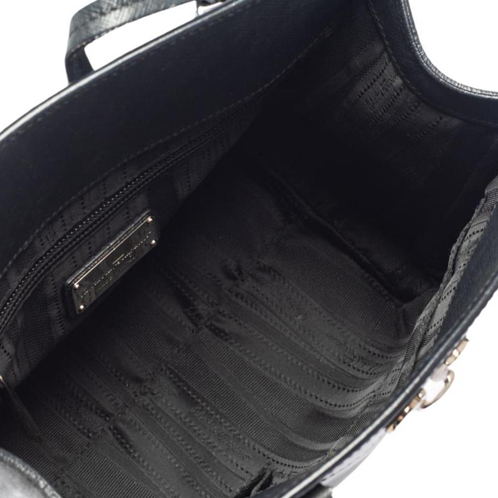 Salvatore Ferragamo Black Leather Briana Tote 3