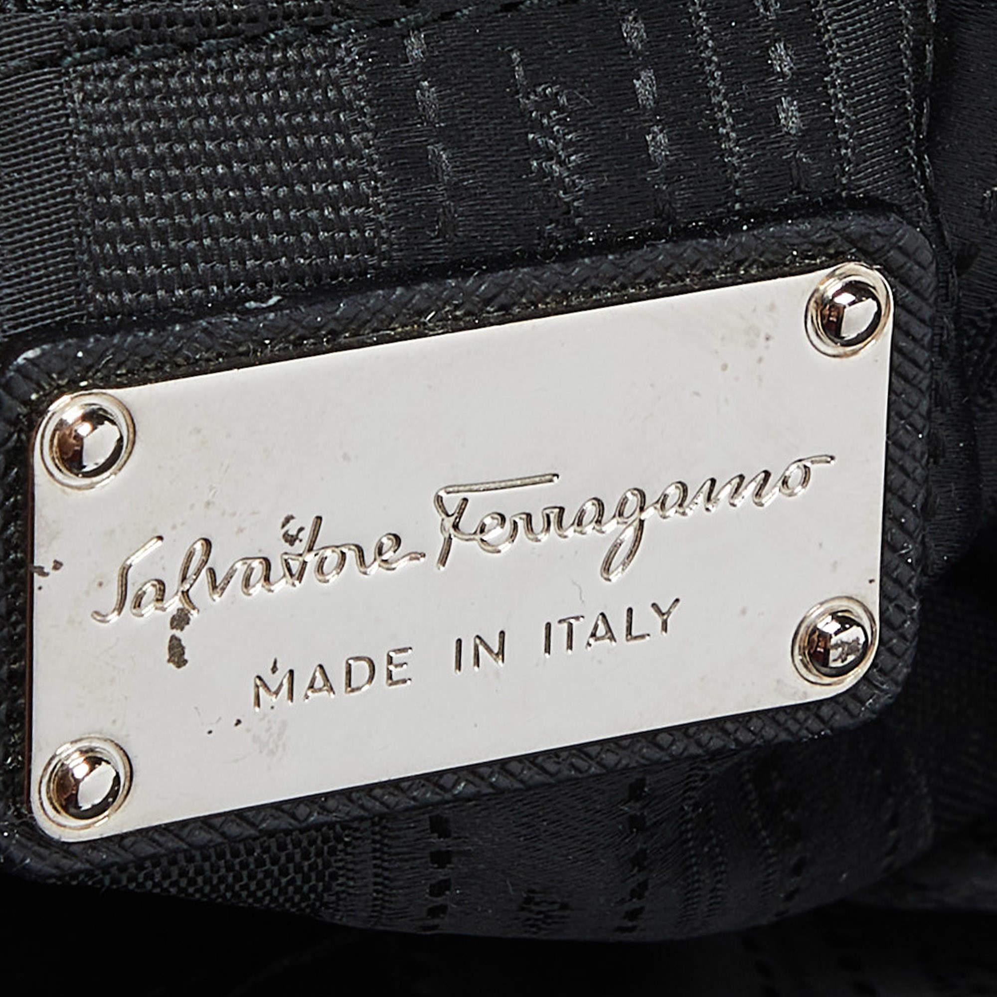 Salvatore Ferragamo Black Leather Briana Tote For Sale 4