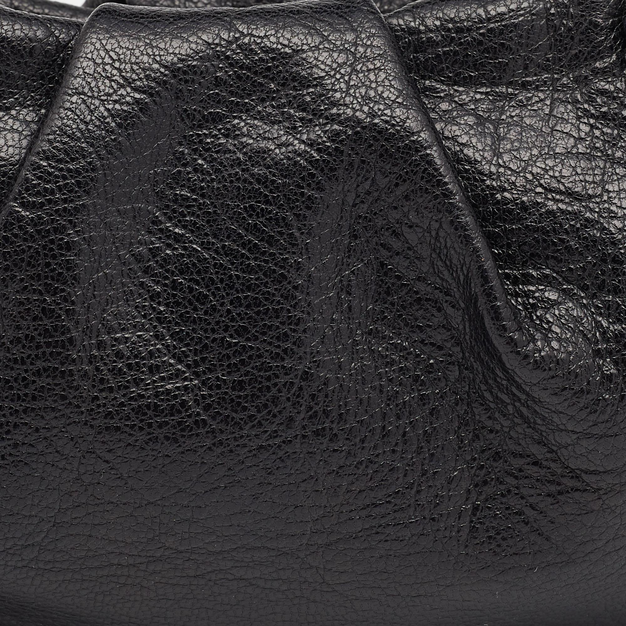 Salvatore Ferragamo Black Leather Chain Shoulder Bag 5