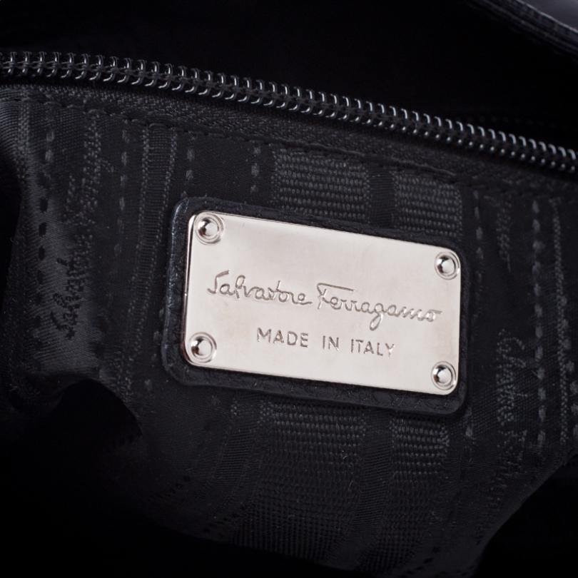 Salvatore Ferragamo Black Leather Crossbody Bag 5