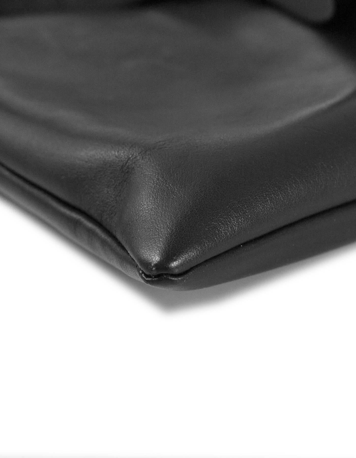 Women's or Men's Salvatore Ferragamo Black Leather Flat Crossbody Bag