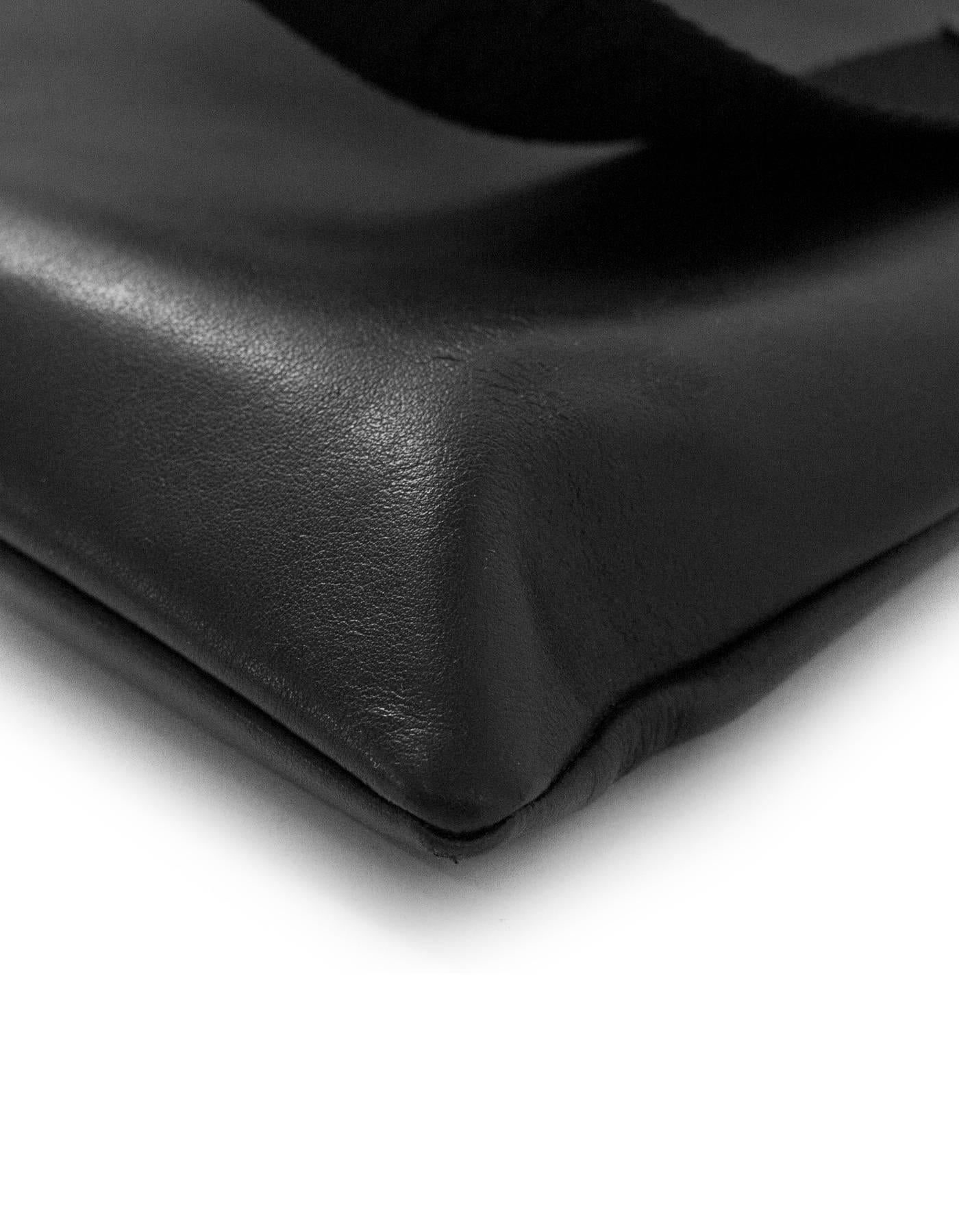 Salvatore Ferragamo Black Leather Flat Crossbody Bag 1
