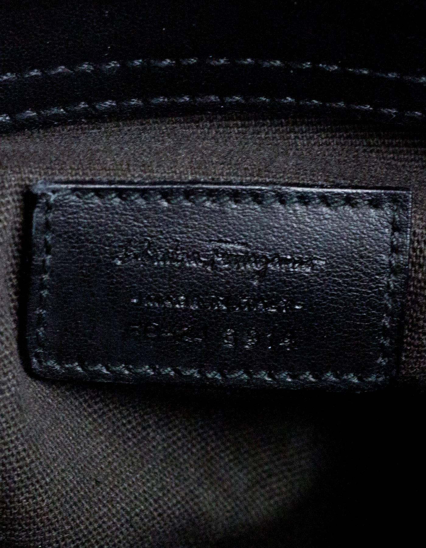 Salvatore Ferragamo Black Leather Flat Crossbody Bag 4