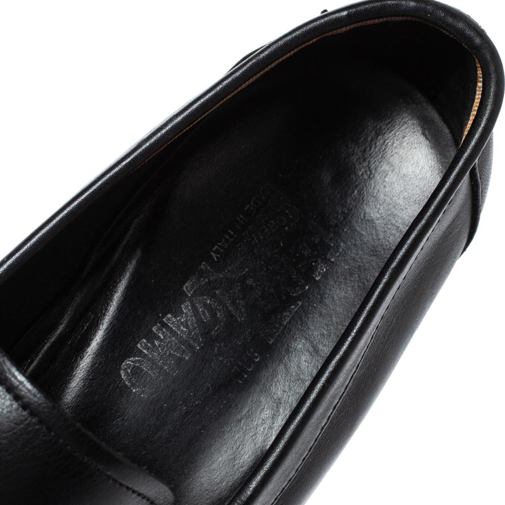 Salvatore Ferragamo Black Leather Gancini Bit Loafers Size 42.5 3