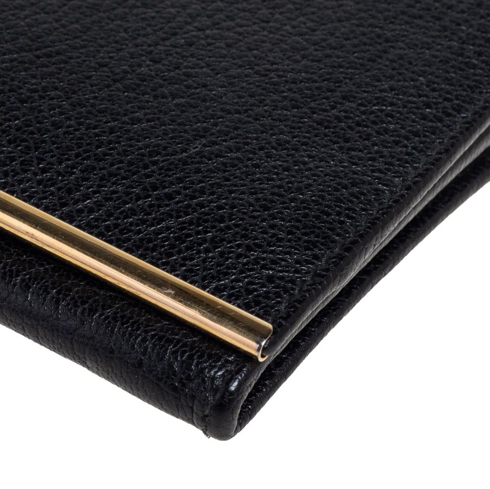 Salvatore Ferragamo Black Leather Gancini Icona Continental Wallet 2