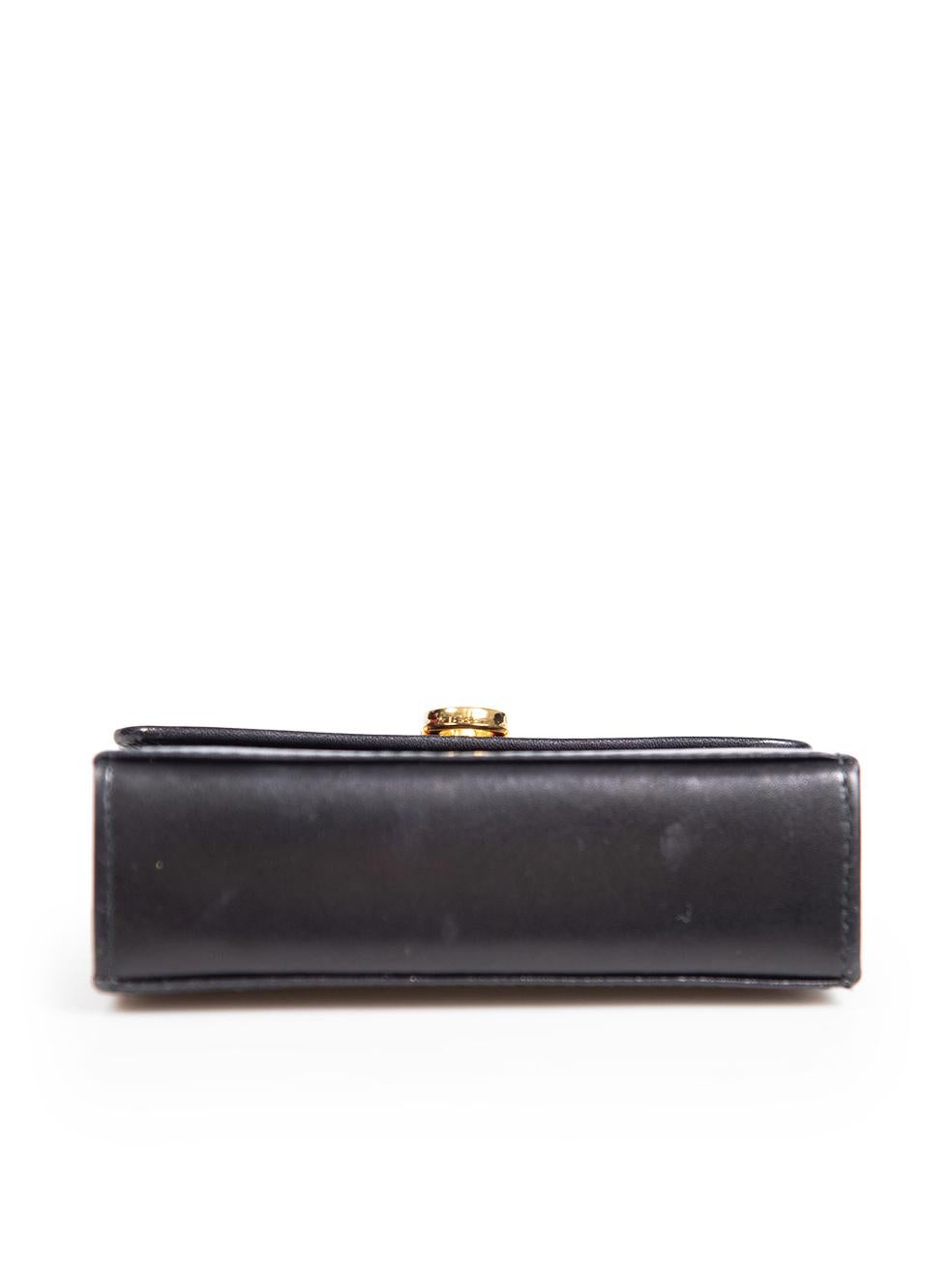 Women's Salvatore Ferragamo Black Leather Gancini Micro Bag
