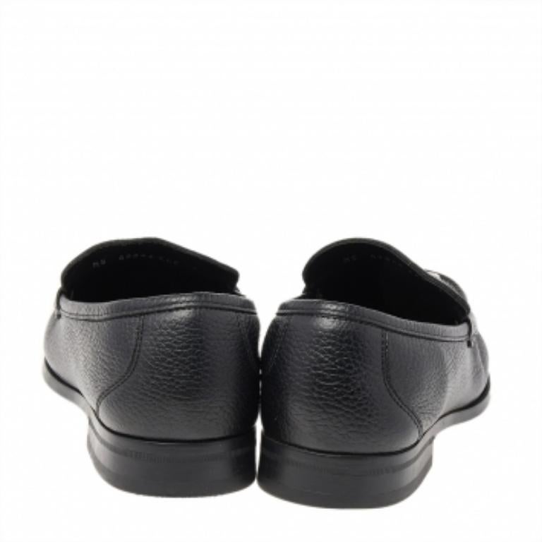 Nero Salvatore Ferragamo Mocassini Gancini in pelle nera taglia 41