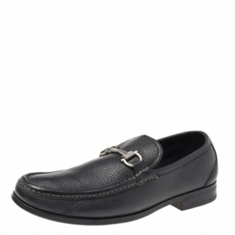 Salvatore Ferragamo Mocassini Gancini in pelle nera taglia 41 1