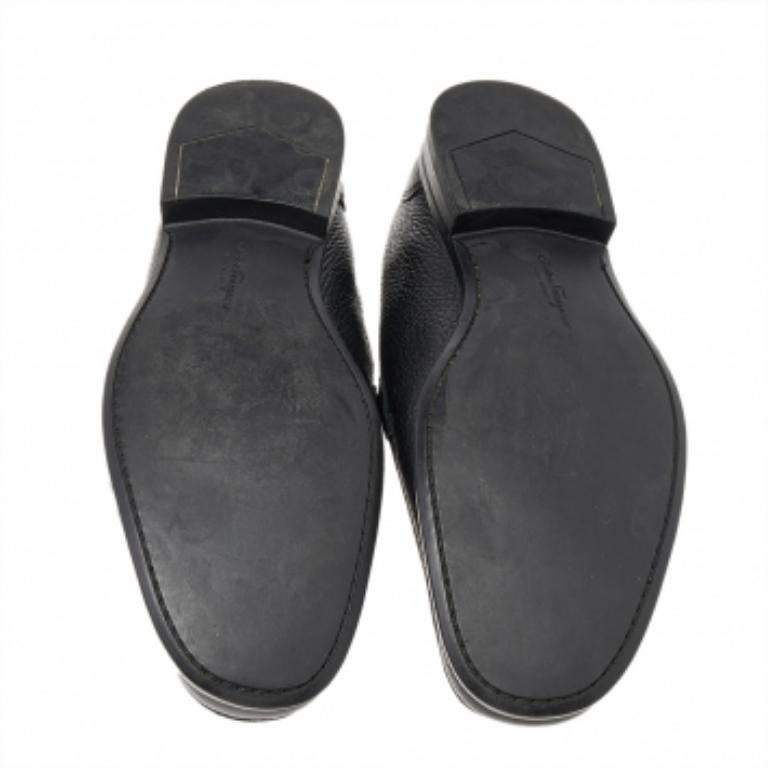 Salvatore Ferragamo Mocassini Gancini in pelle nera taglia 41 2