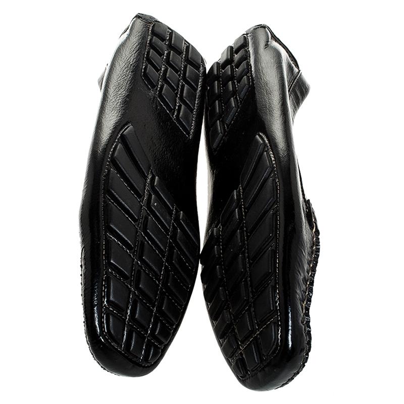 Women's Salvatore Ferragamo Black Leather Gancio Bit Loafers Size 38.5 For Sale