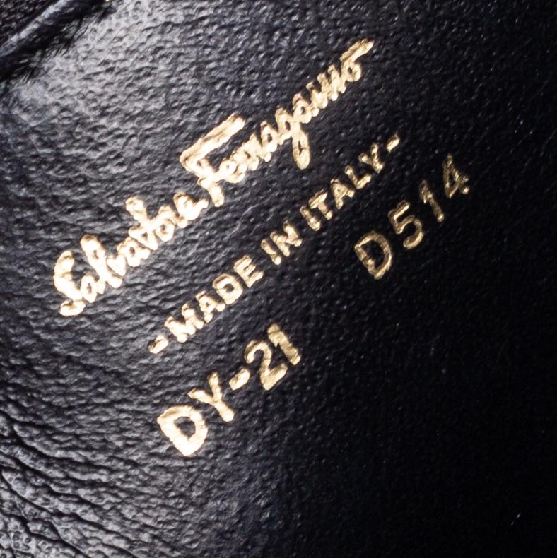 Salvatore Ferragamo Black Leather Gancio Lock Top Handle Bag 3
