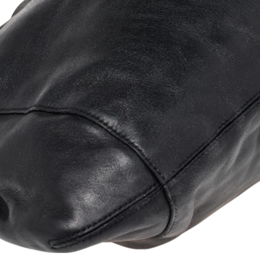 Salvatore Ferragamo Black Leather Gathered Tote 6