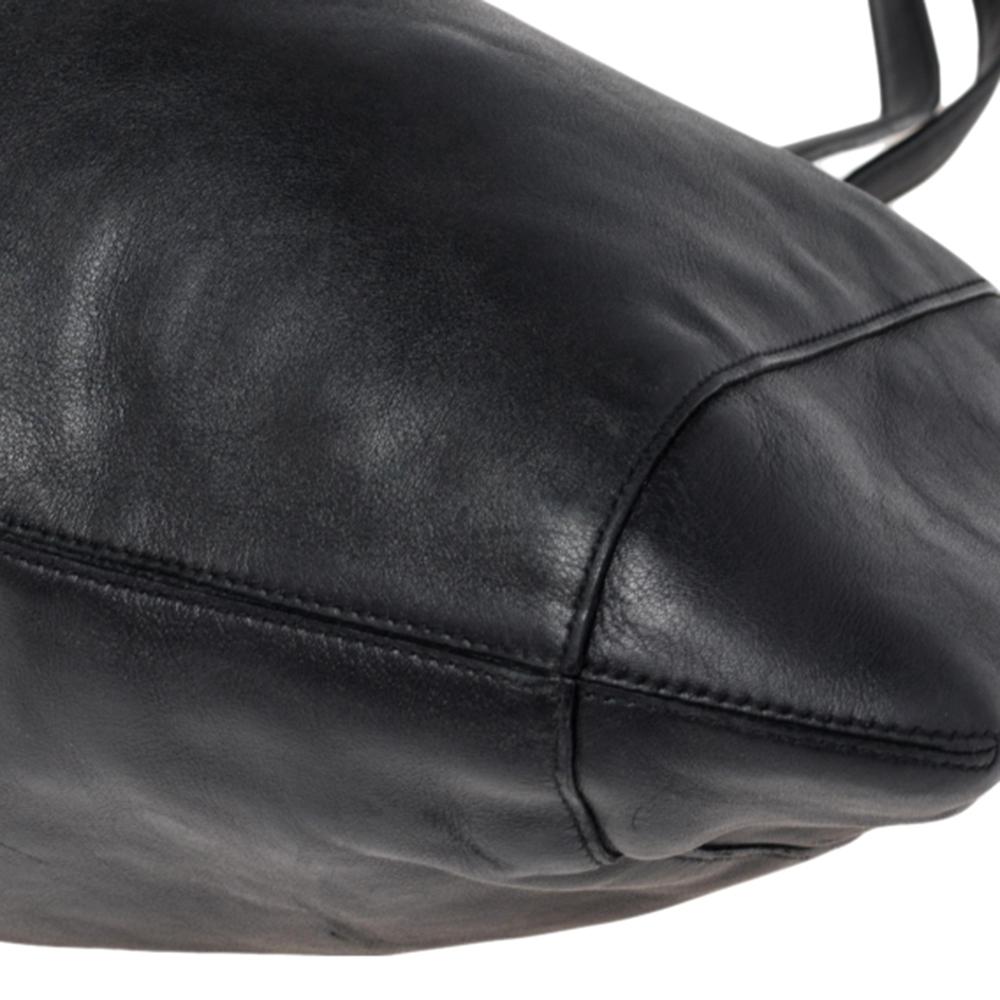 Salvatore Ferragamo Black Leather Gathered Tote 7