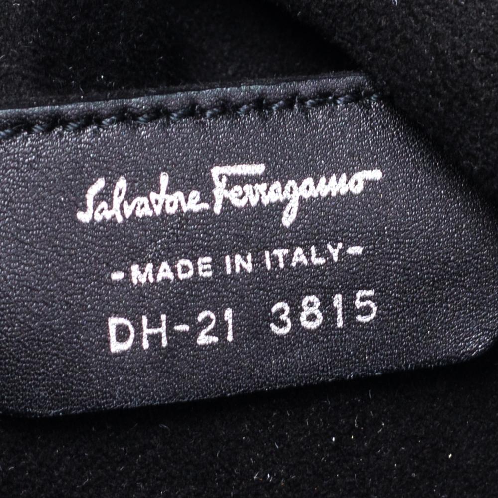 Salvatore Ferragamo Black Leather Gathered Tote 5