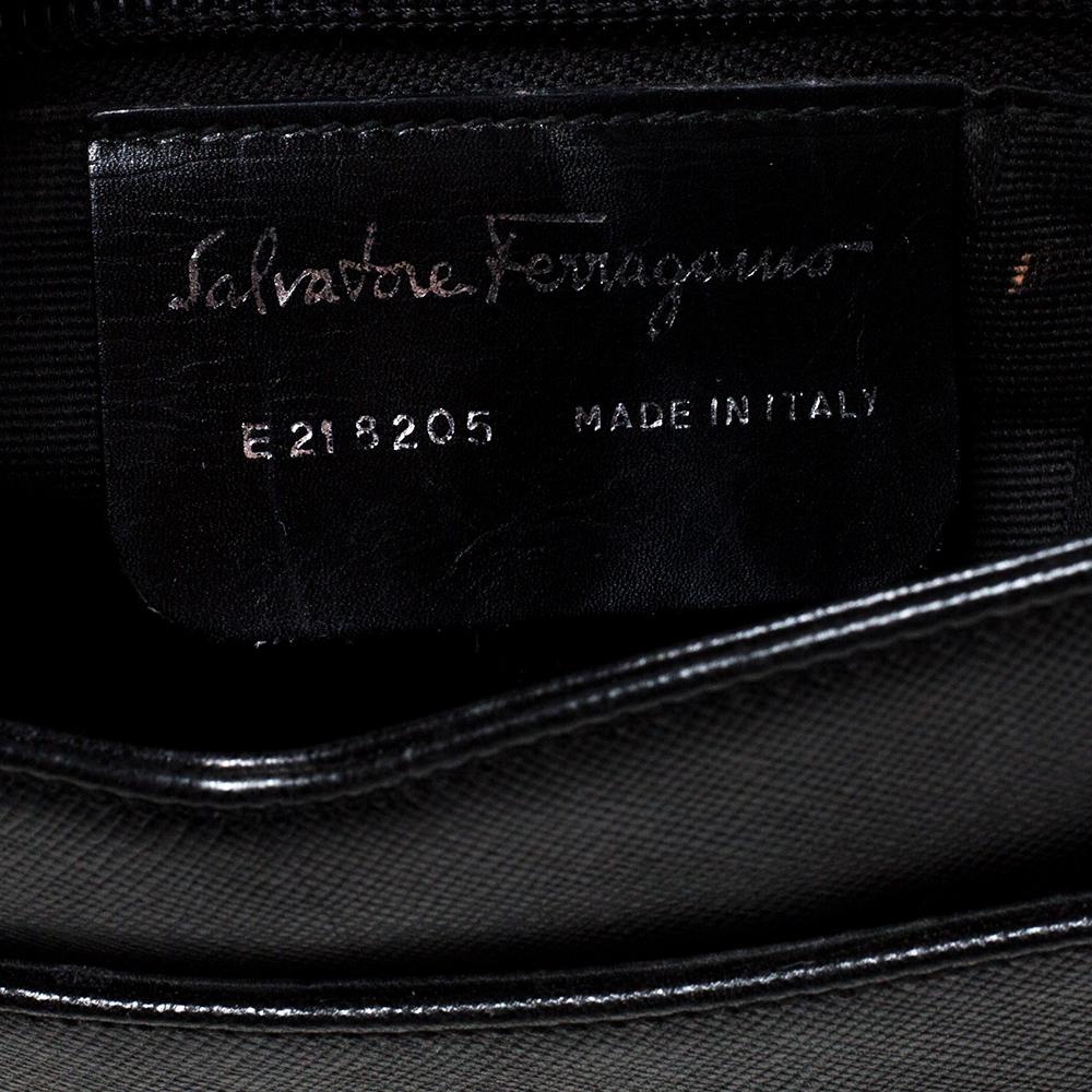 Salvatore Ferragamo Black Leather Hobo For Sale 6