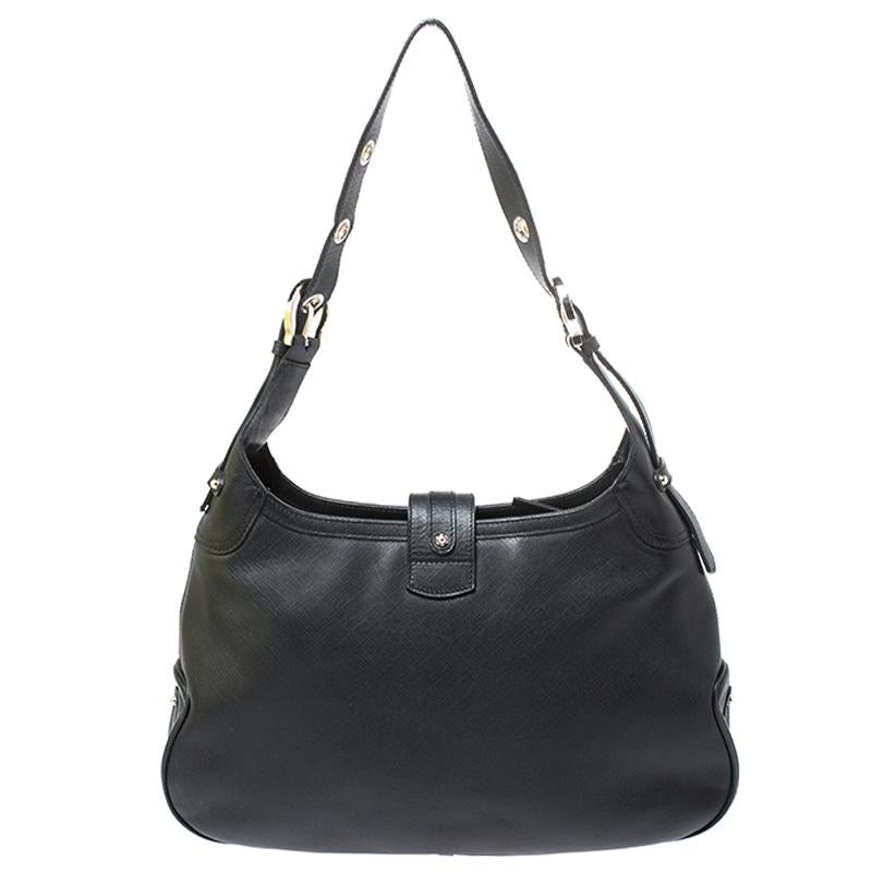 Women's Salvatore Ferragamo Black Leather Hobo