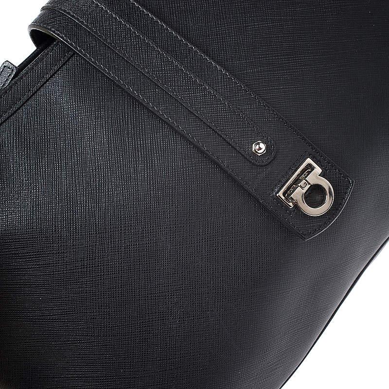 Women's Salvatore Ferragamo Black Leather Hobo For Sale