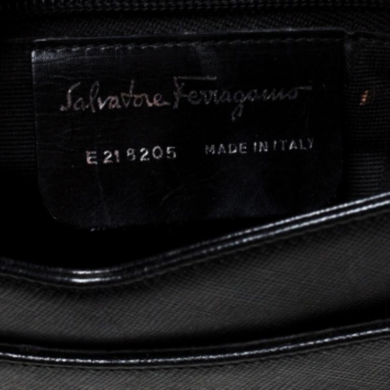 Salvatore Ferragamo Black Leather Hobo For Sale 4