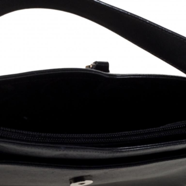 Salvatore Ferragamo Black Leather Hobo For Sale 5