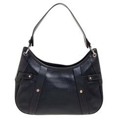 Salvatore Ferragamo Black Leather Hobo