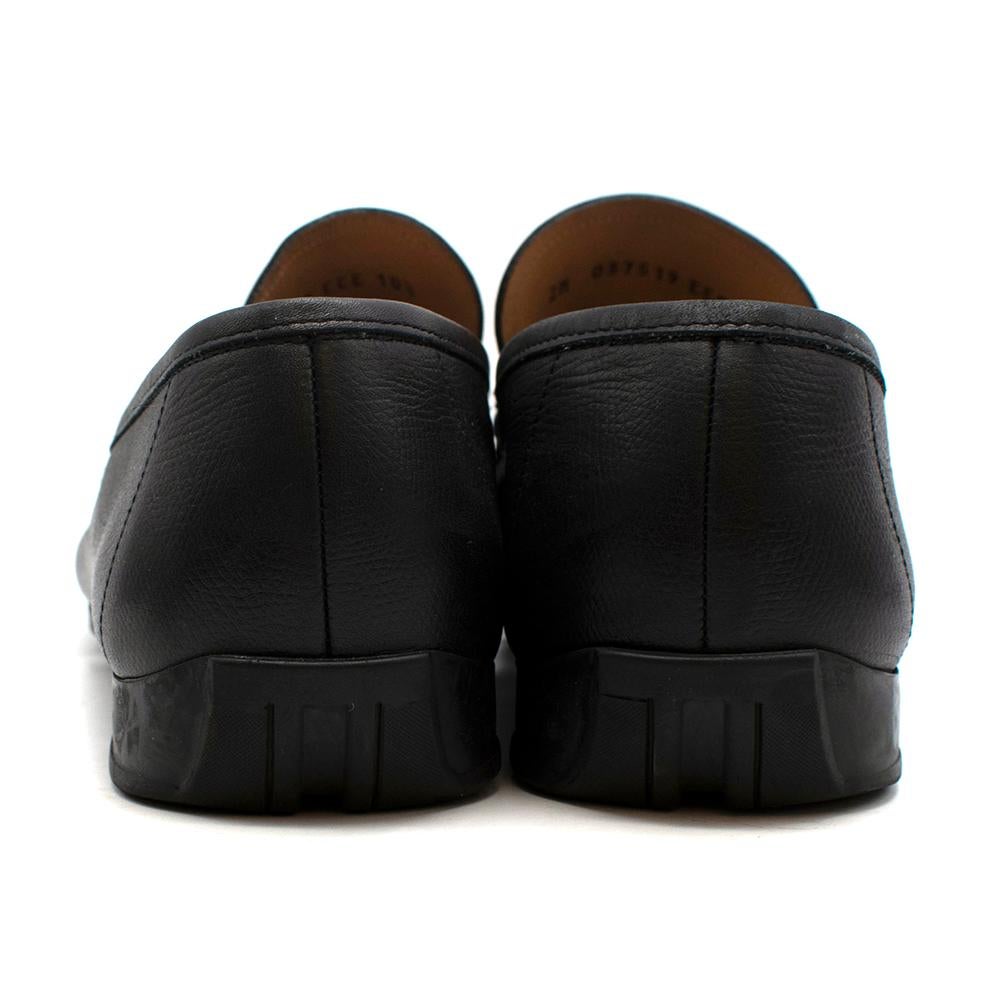 Salvatore Ferragamo Black Leather Horsebit Loafers - Size EU 44.5 For ...