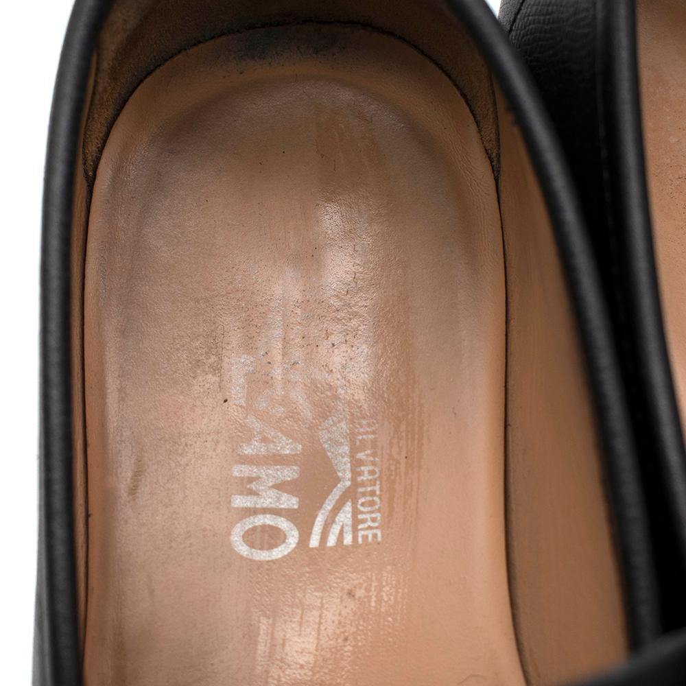 Men's Salvatore Ferragamo Black Leather Horsebit Loafers - Size EU 44.5 For Sale