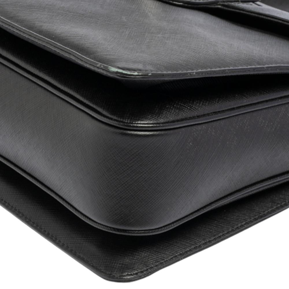 Salvatore Ferragamo Black Leather Katia Top Handle Bag 6