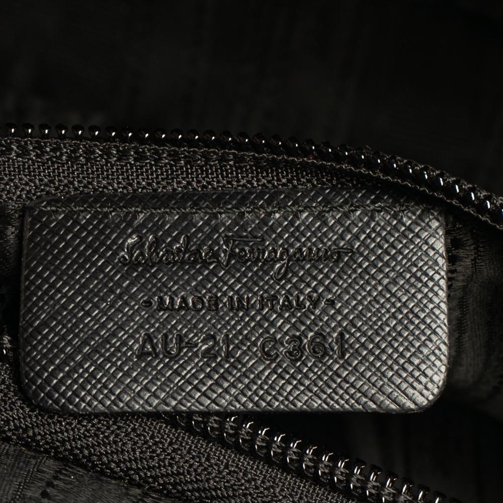 Women's Salvatore Ferragamo Black Leather Katia Top Handle Bag