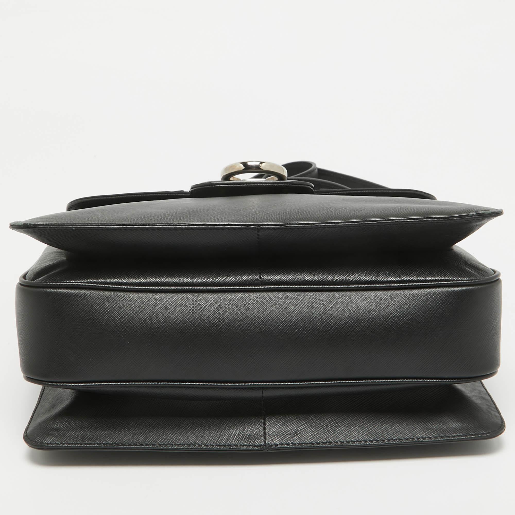Salvatore Ferragamo Black Leather Kelly Top Handle Bag 4