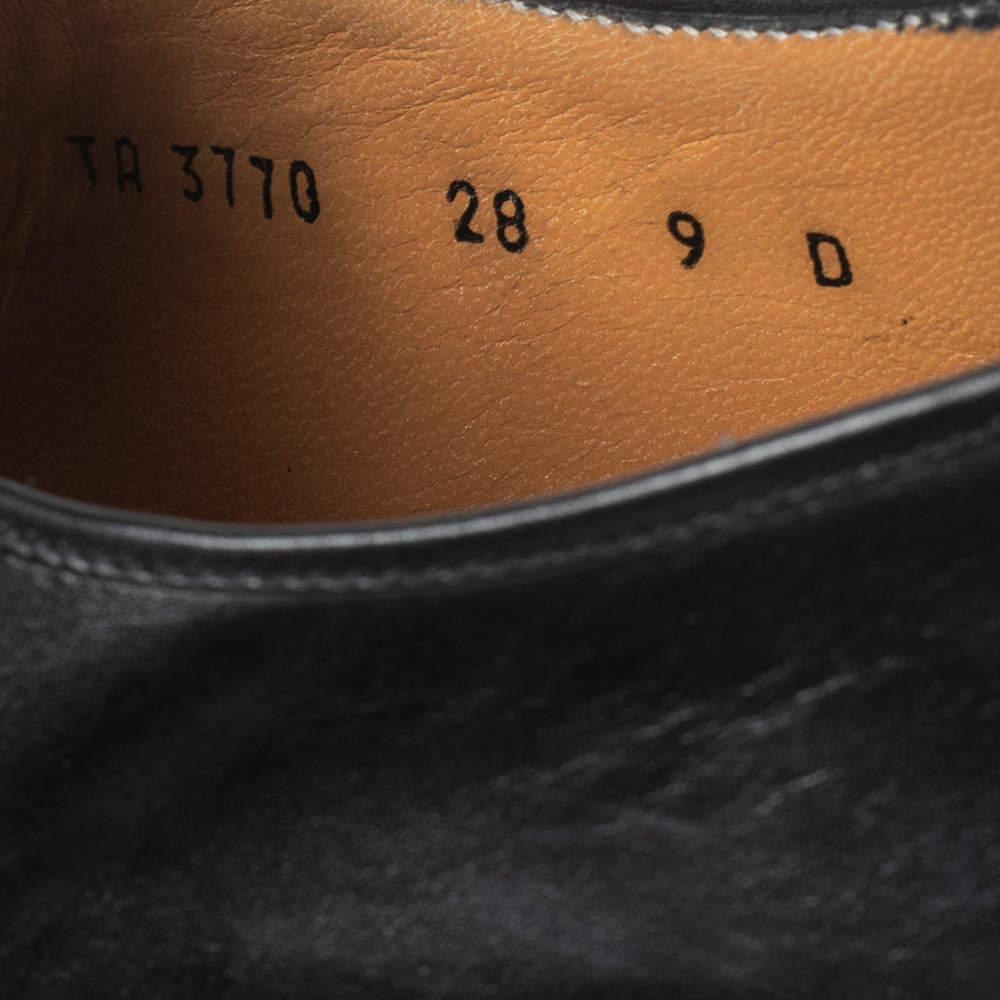 Salvatore Ferragamo Black Leather Lace-Up Oxfords Size 43 3