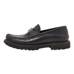 Salvatore Ferragamo Black Leather Loafers Size 44