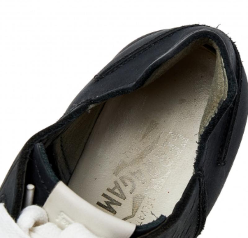 Noir Salvatore Ferragamo - Baskets basses en cuir noir - Taille 38