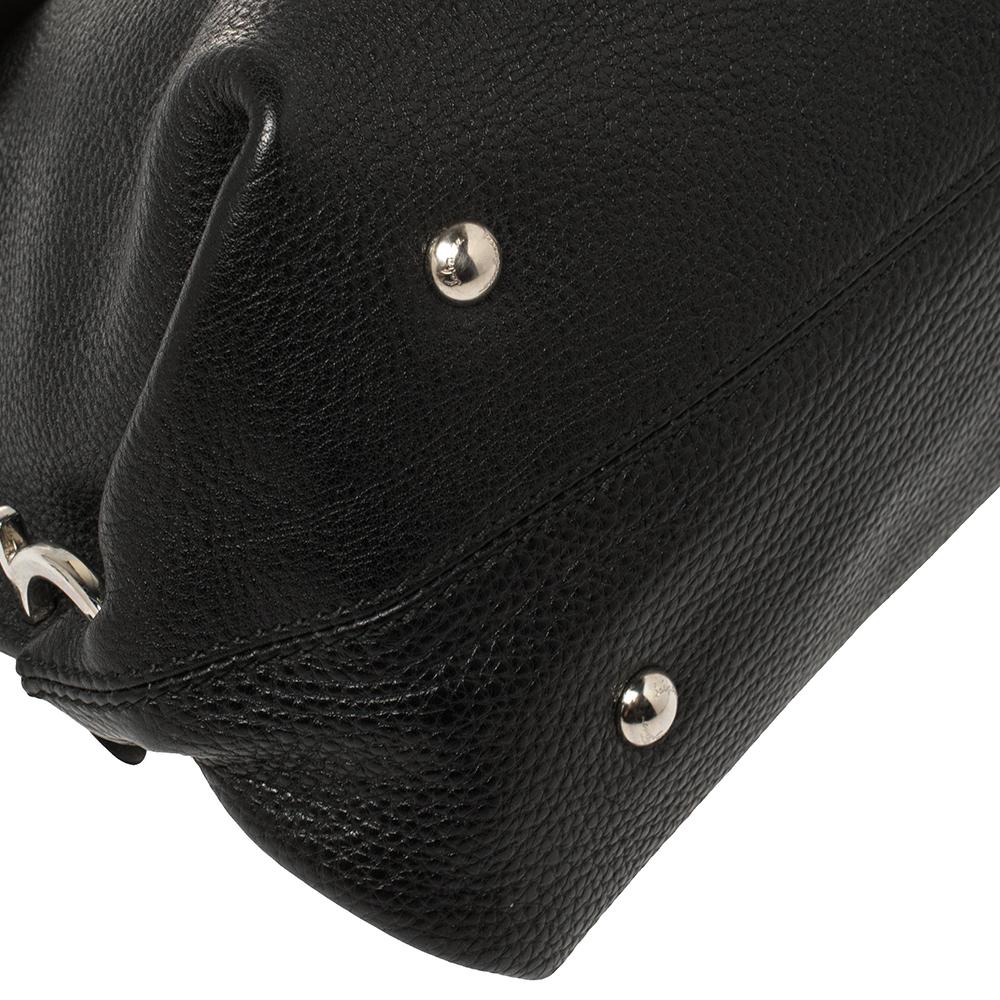 Salvatore Ferragamo Black Leather Medium Sofia Top Handle Bag 5