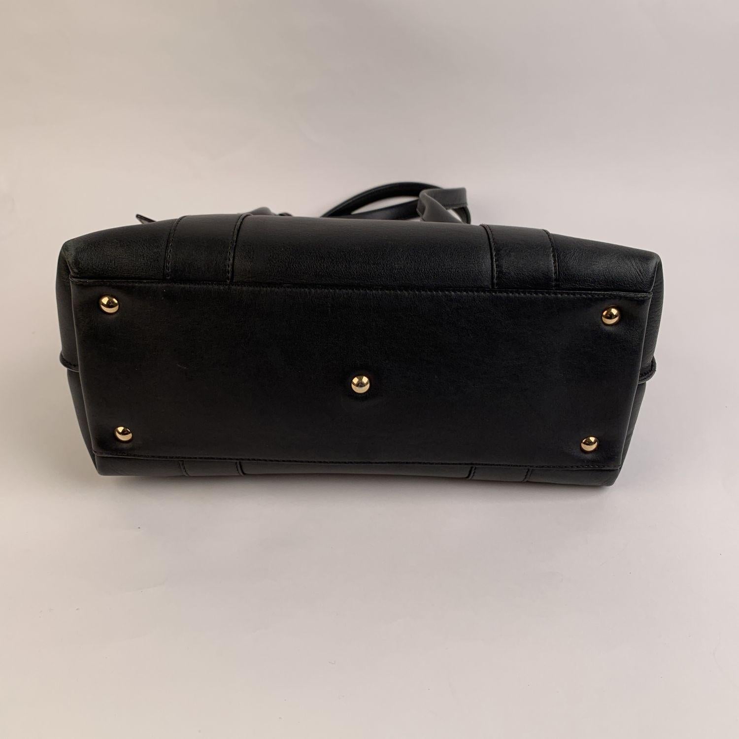 Women's Salvatore Ferragamo Black Leather Medium Sookie Tote Bag