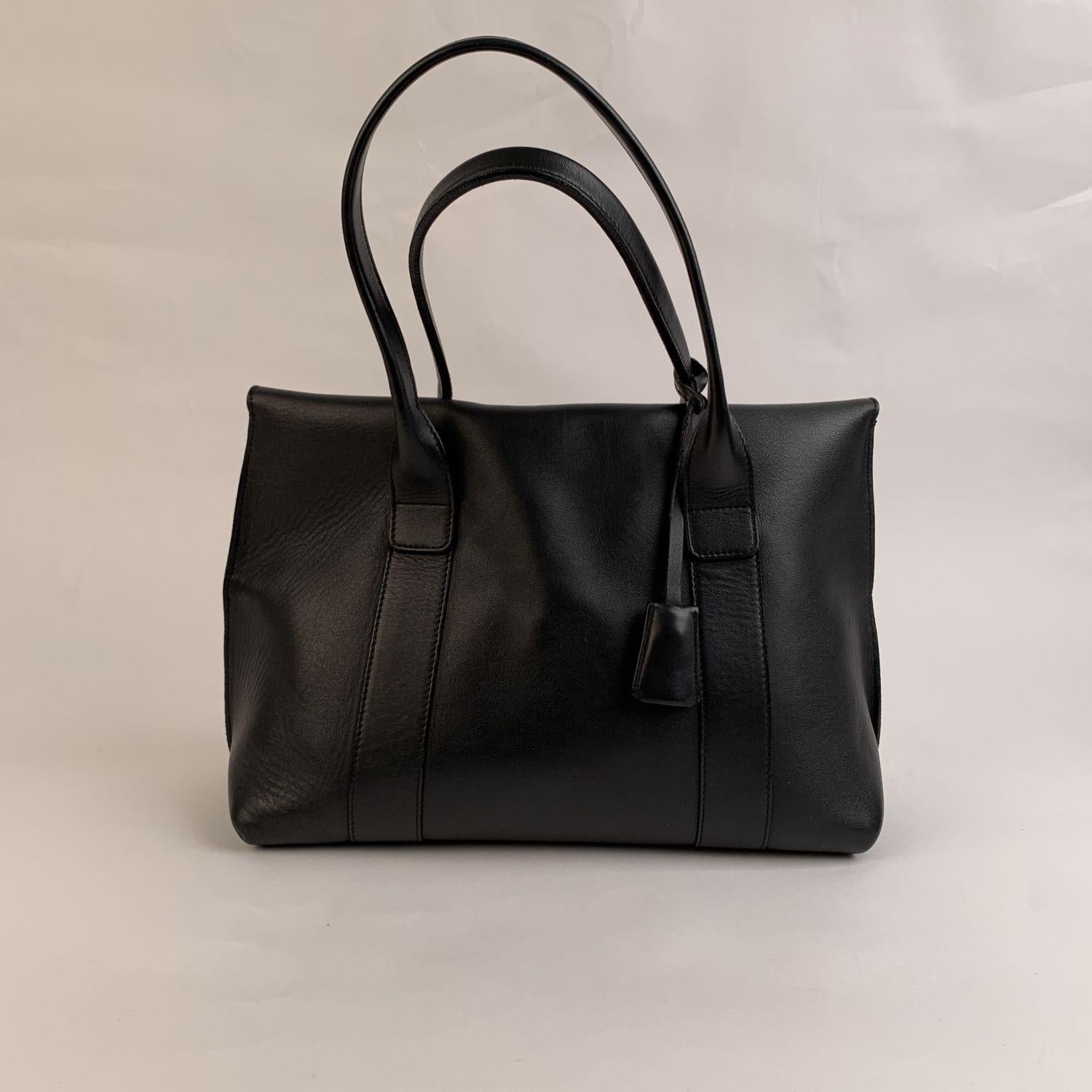 Salvatore Ferragamo Black Leather Medium Sookie Tote Bag 1