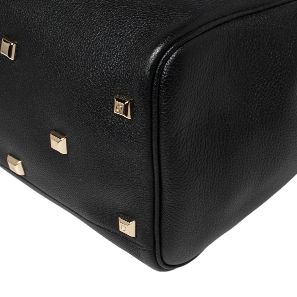 Salvatore Ferragamo Black Leather Medium Studio Tote 6